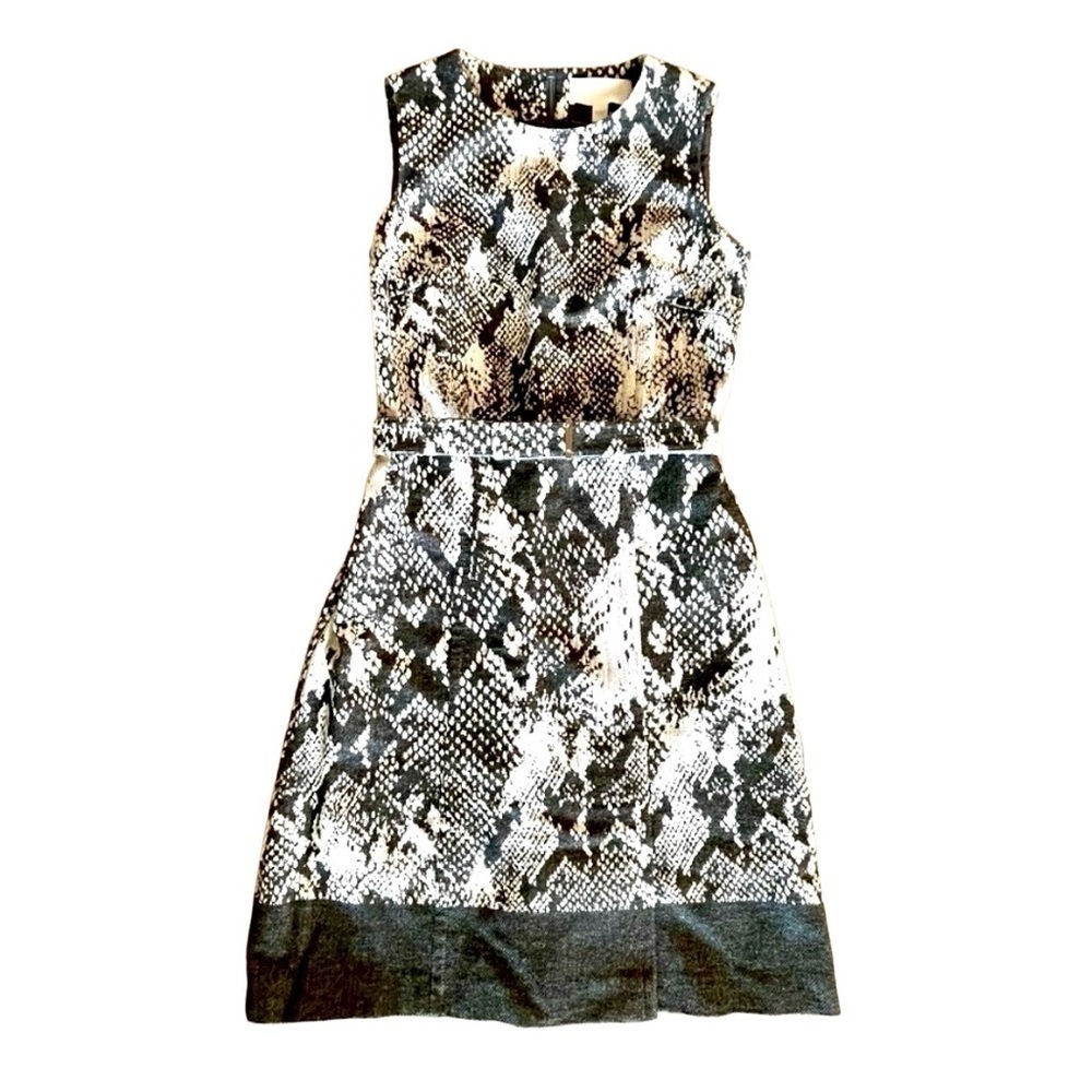 Hugo Boss Daneki Snakeskin Jacquard A-Line Dress Size 4